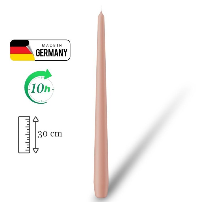 CANDELA CONICA 30X2.5CM SALMONE